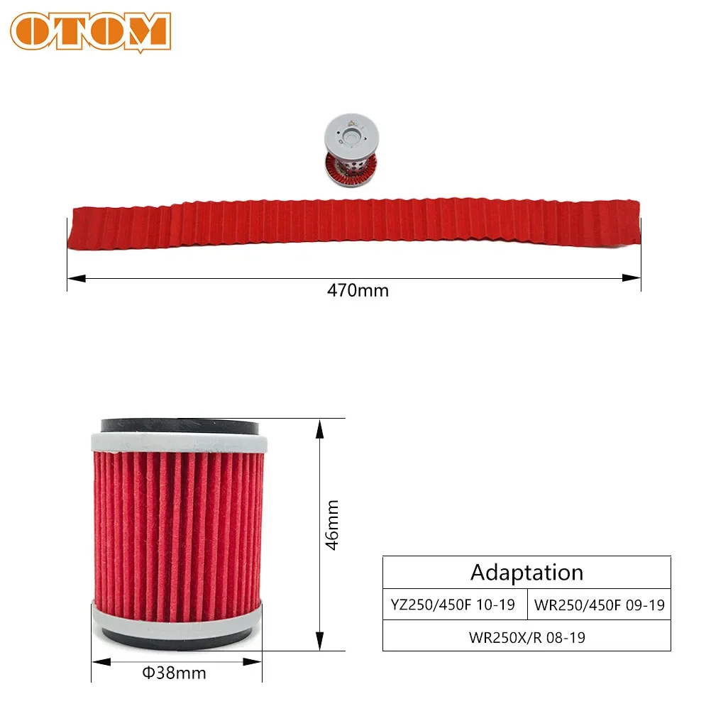 OTOM Motocross Oil Filters High Quality Filter Paper Element Engine Fuel Filtration Cleaner For YZF WRF WRX 250 450 Motorcycle