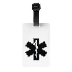 Paramedic Star Of Life Luggage Tag Custom Emt Emergency Medical Symbol Baggage Tags Privacy Cover ID Label