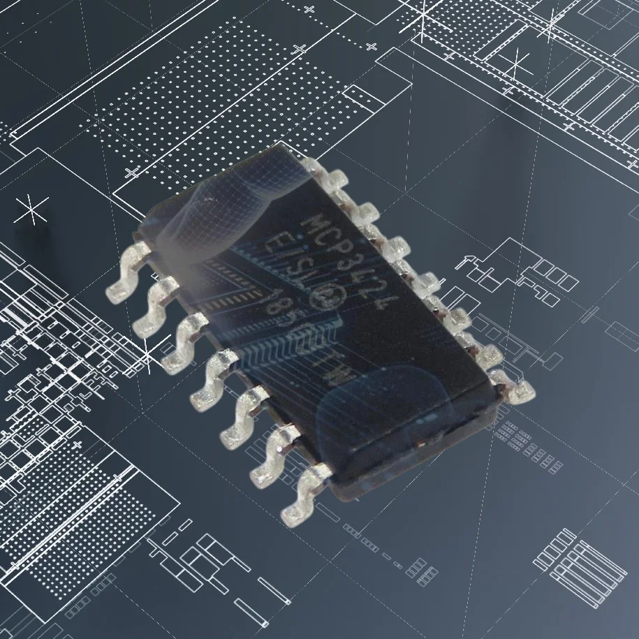 (5-10-20-30-100PCS) MCP3424 SOP-14 MCP3424-E/SL