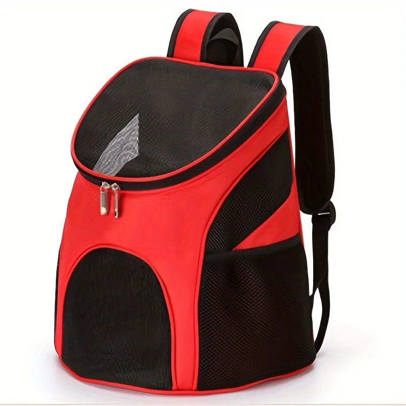 1pc Nylon Material Pet Large Capacity Dog Backpack Breathable Portable Backpack Suitable For Small Dog