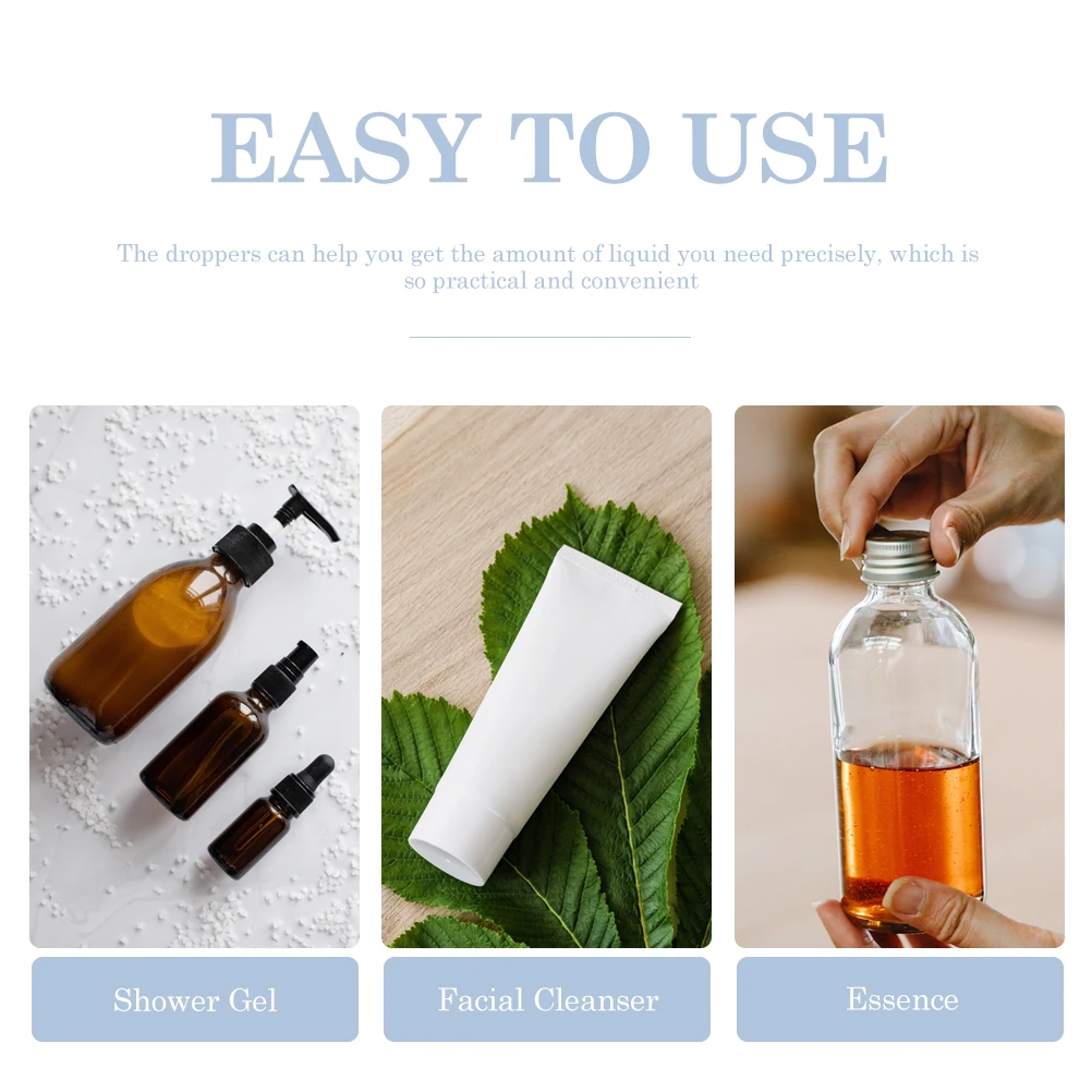 

5 Pcs Container Dropper Bottle Travel Essential Oils Storage Plastic Small Bottles