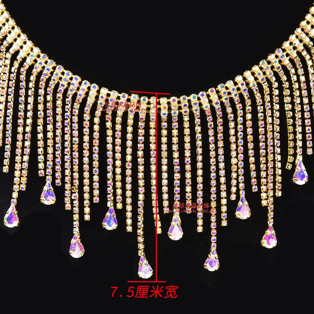 تخصيص 7.5 سنتيمتر واسعة الأذن مخلب كامل النحاس شرابة سلسلة DIY بها بنفسك الرقص الشرقي الخصر سلسلة الملابس الأحذية سلسلة متعددة الاستخدامات #5