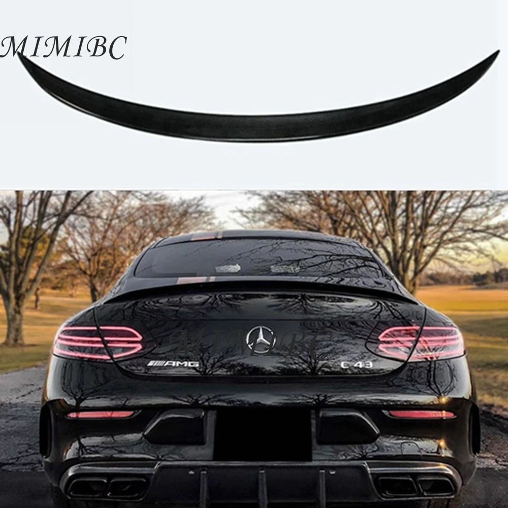 

FOR Mercedes-Benz C-Class C205 W205 2Door Coupe ED Style Carbon Fiber Rear Spoiler Trunk Wing 2015-2023 FRP Forged carbon