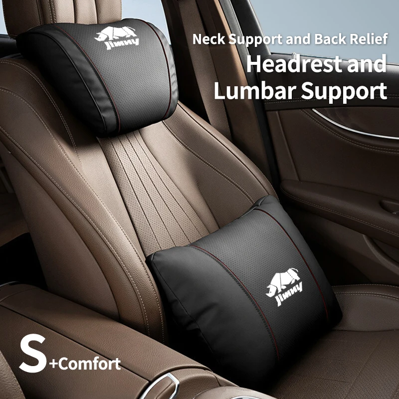 Car Seat Headrest Lumbar Support Neck Pillow Waist Cushion Backrest For Suzuki Jimny Alto Swift Grand Vitara Ignis DZire Baleno