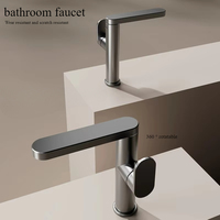 Bathroom faucet, 360 ° rotatable hot and cold sink faucet, space aluminum material