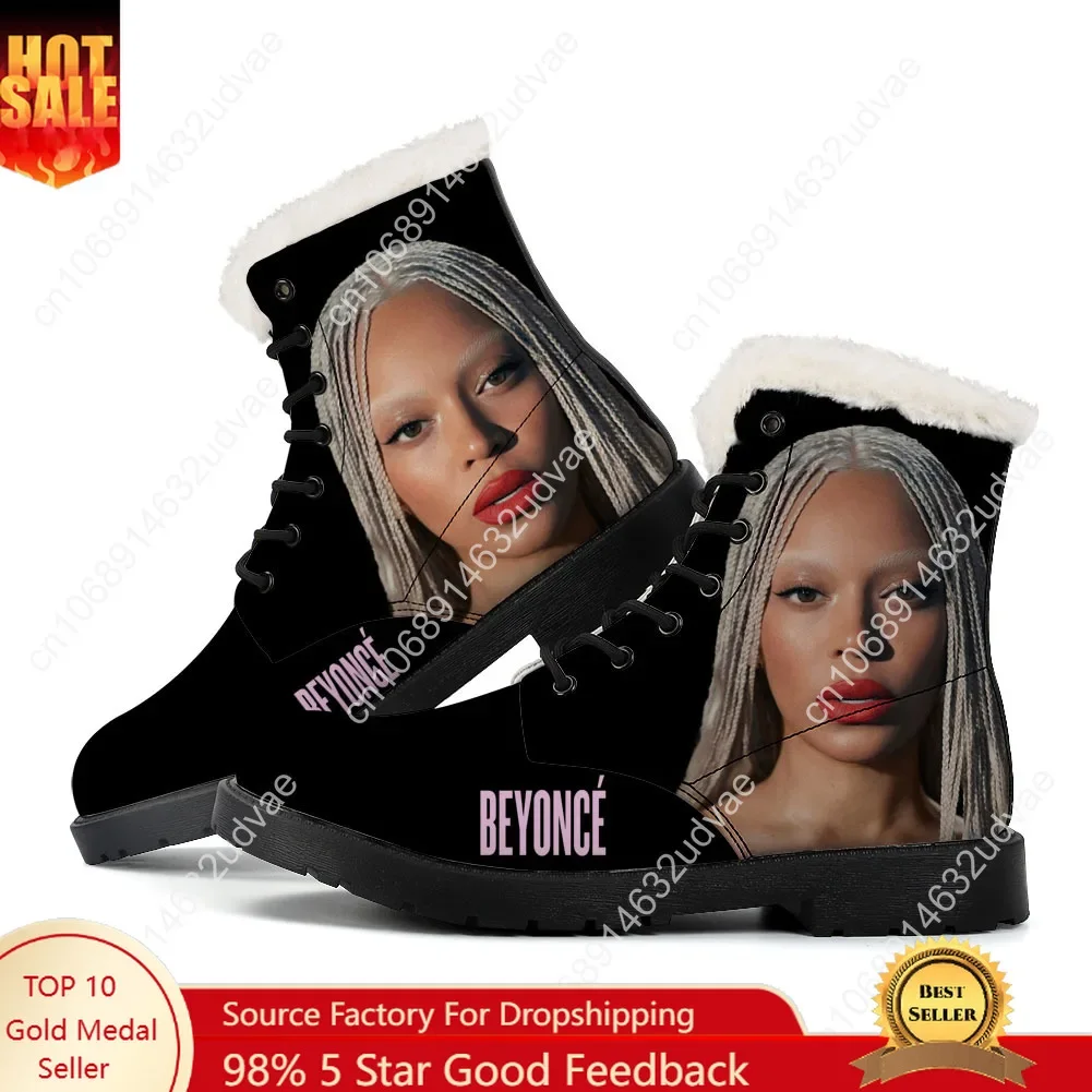 

Beyoncé Plush Boots Mens Womens Teenager Shoes Casual Boot Outdoor Light High Quality Couple Print on Demand Customize Shoe