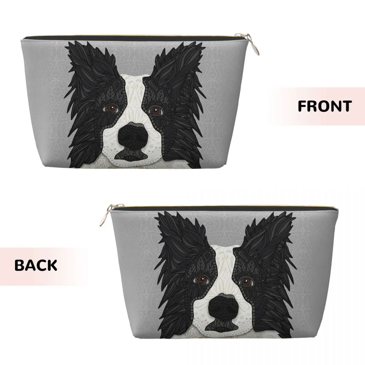 

Красивая женская косметичка Black Border Collie, дорожный органайзер для макияжа, сумка для хранения туалетных принадлежностей, Dopp Kit Case