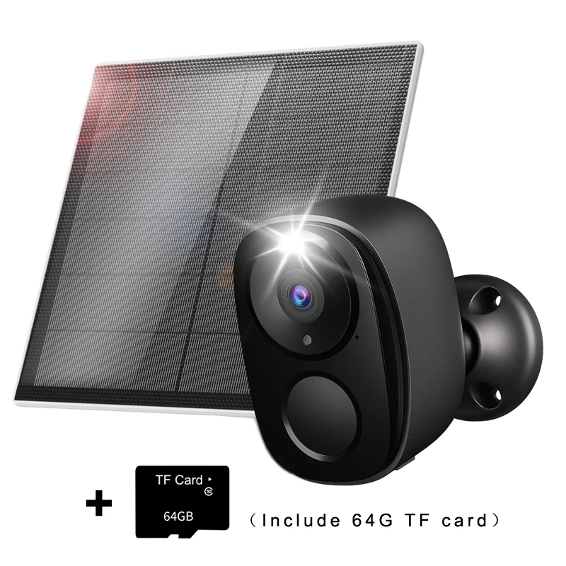 Beveiligingscamera's Draadloos Buiten, 2K WiFi-camera op batterijen AI Bewegingssirene Spotlight, Nachtzicht in kleur, IP66 Waterdicht