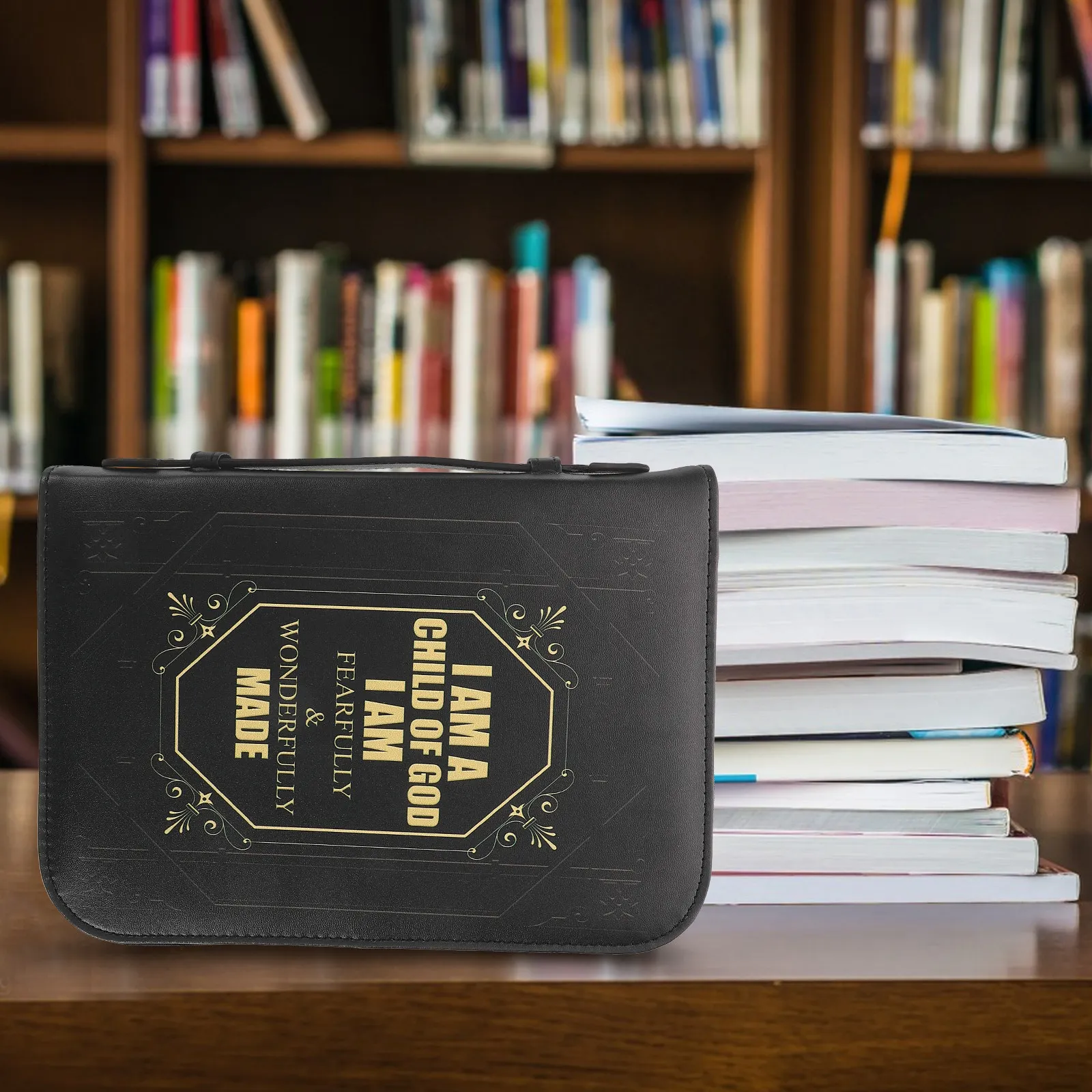 

Винтажный чехол для Библии на молнии, защитный портативный футляр для религиозных книг, для изучения