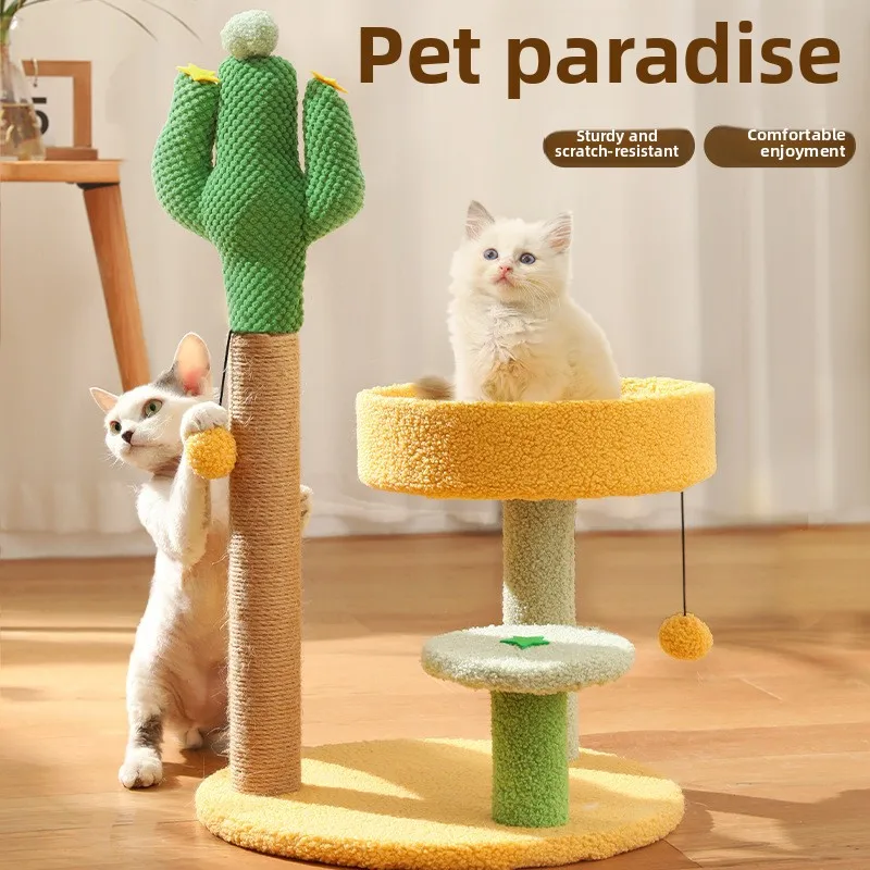 

Cat Climbing Frame Small Cat House Cat Scratching Board Cat Tree Durable Scratch-Resistant Integrated Cat Toy Supplies