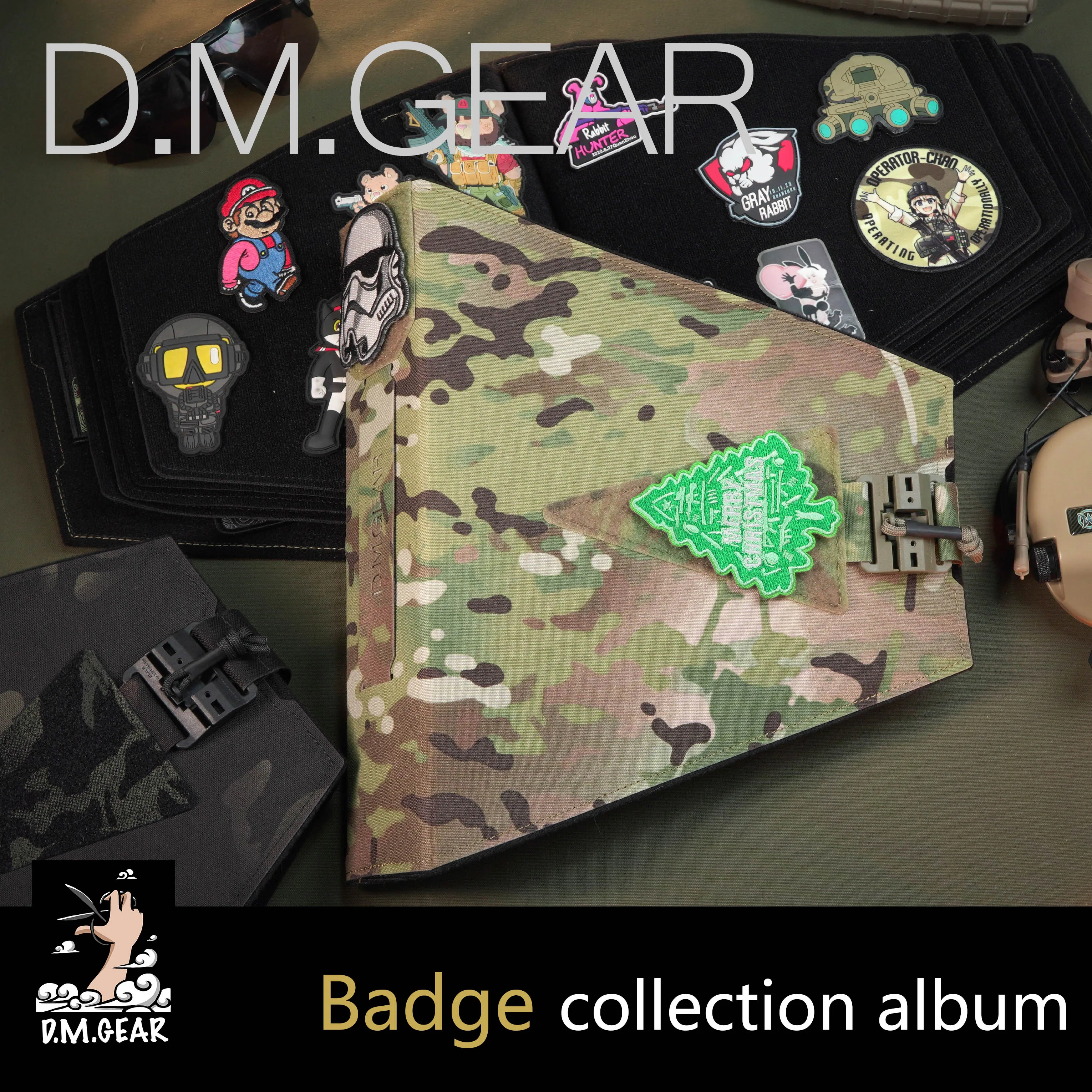 Dmgear Badge Collection Book Album Black Hunting Airsoft Accessories Tactical Gear Tactical Equipment Outdoor Wargame