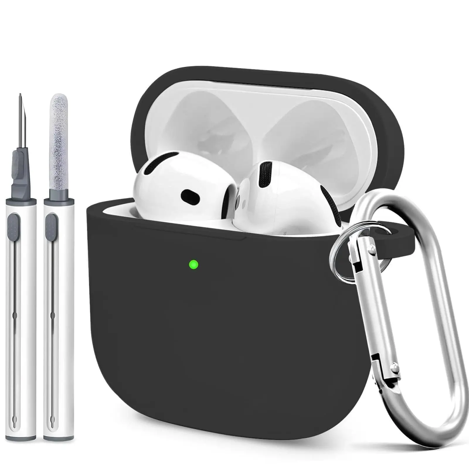 für AirPods 5/4: Weiche Silikonhülle mit Reinigungsset, umfassender Schutz für die Kopfhörer, inklusive Schlüsselanhänger, passend für AirPods 5/4/Pro3. – Detail 7