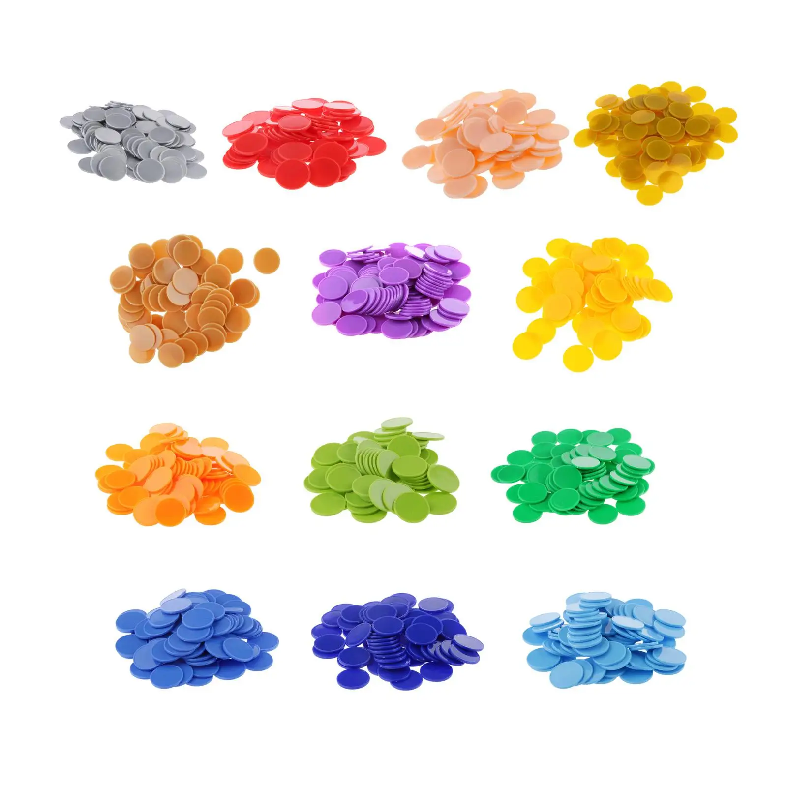 Colorful Plastic Poker Chips Bingo Tokens Educational Counting Coins Casino Accessories for Kids Play 6