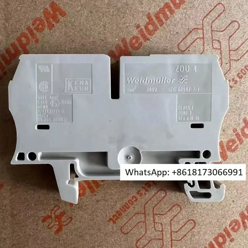 

Original genuine Weidmuller wiring terminal 4 square ZDU4 4mm2 1632050000 rail terminal. 100PCS