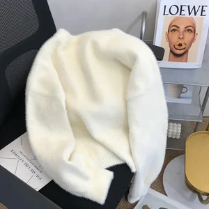 Spring Soft and Flexible Season Fine Green Fake Mint Vision Sweater Cardigan Female Design Sensitivity Niche Lazy Mesh Jacket 8 Main Sales Blouse Green Mint - №2