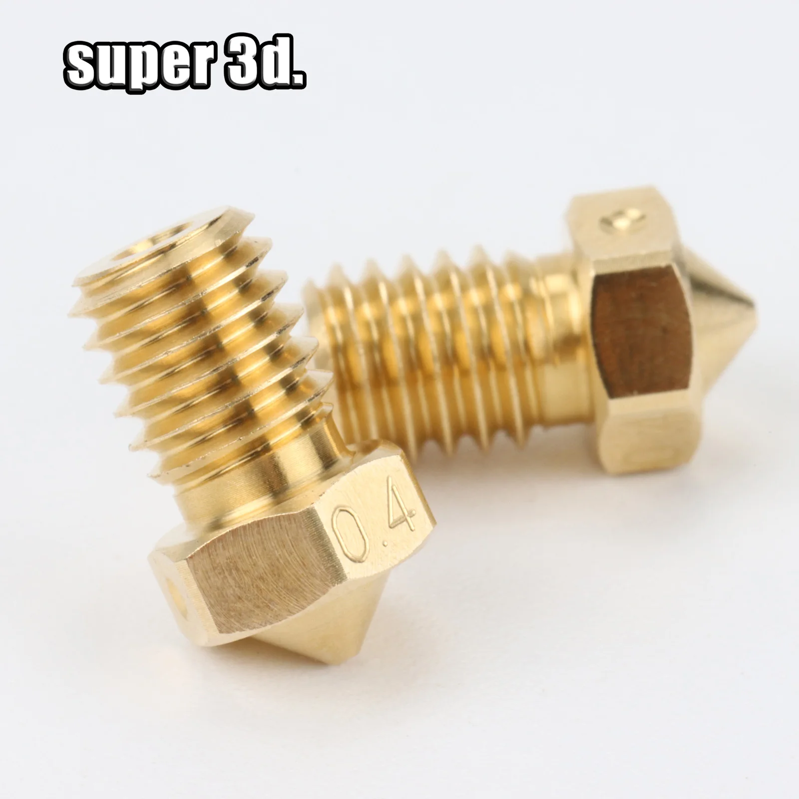 1/2/5Pcs High Quality E3D V6 Nozzle Brass 0.4mm Nozzle M6 Threaded For 1.75mm Filament Hotend Extruder 3D Printer Accessories