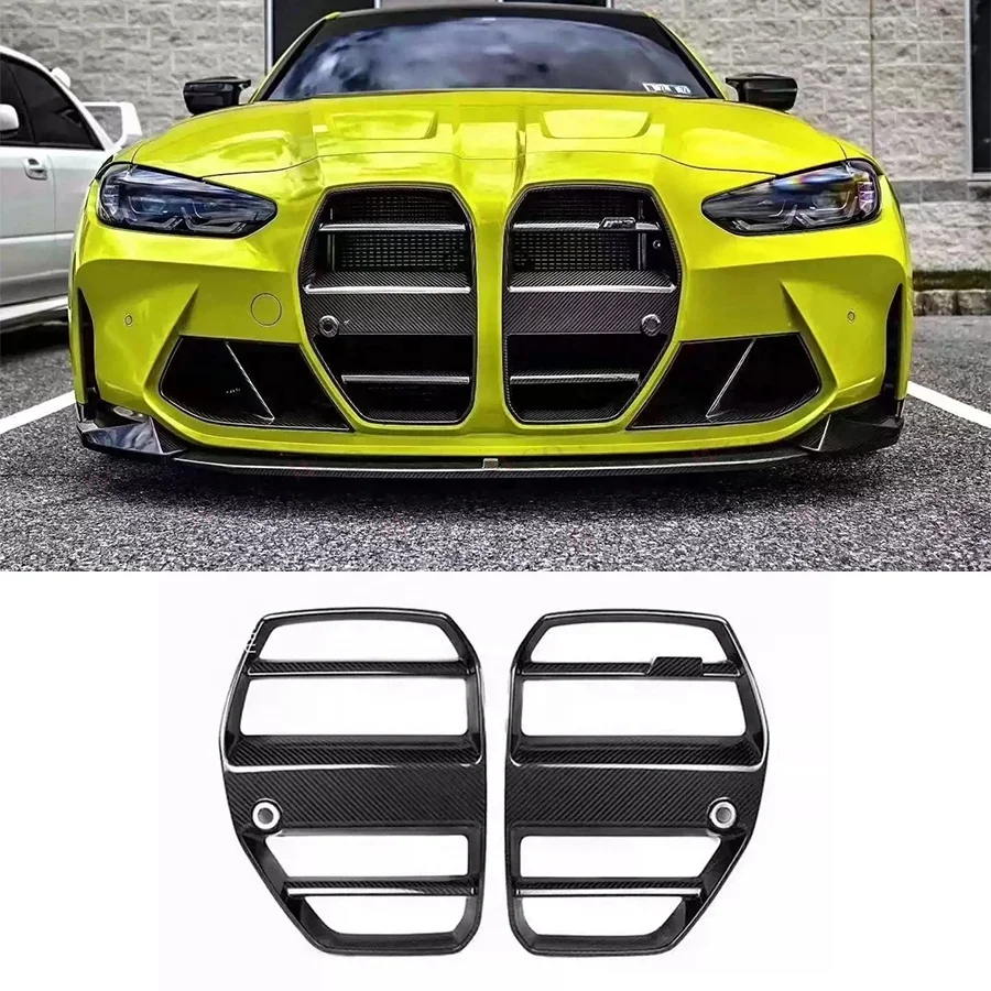 

ST Style Carbon Fiber Front Bumper Air Intake Grille Sport 2020+ for BMW G80 G82 G83 M4 M3 Competition Car Grills