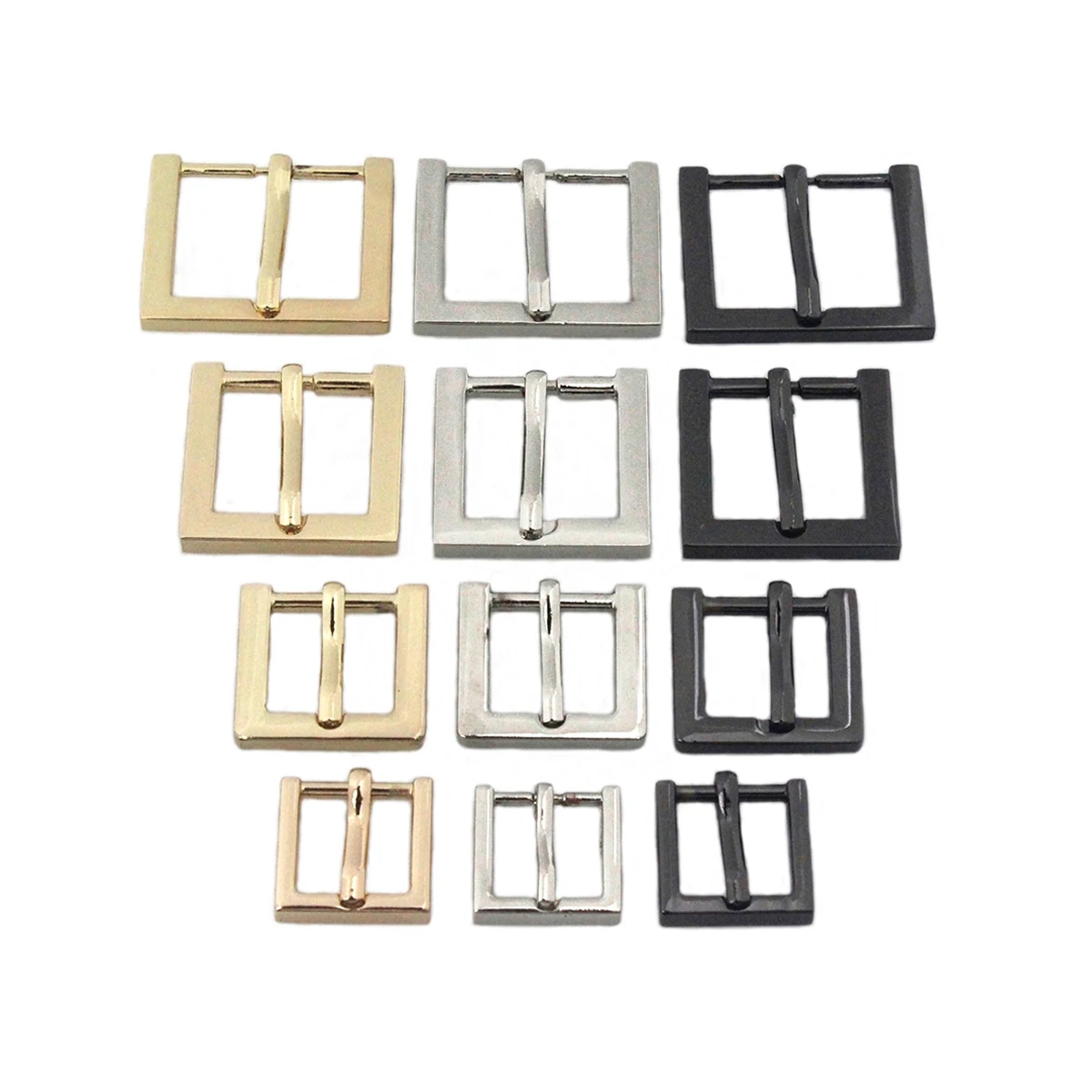 1 pcs Zinc Alloy Metal Belt Buckle End Bar Heel Bar Buckle Single Pin Half Buckle Bag Leather Craft Strap Garment Webbing CLOXY