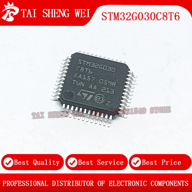 5pcs STM32G030C8T6 STM32G030 LQFP48  LQFP-48 STM32F030C8T6 New Original