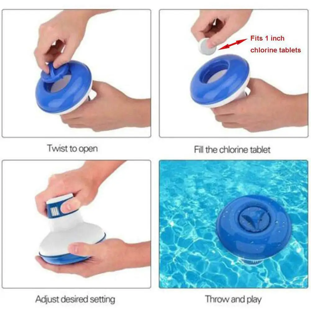 Swimming Pool Floating Chlorine And Bromine Tabs Dispenser With Thermometer Swimming Pool Floating Chemical Chlorine Dispenser view 5