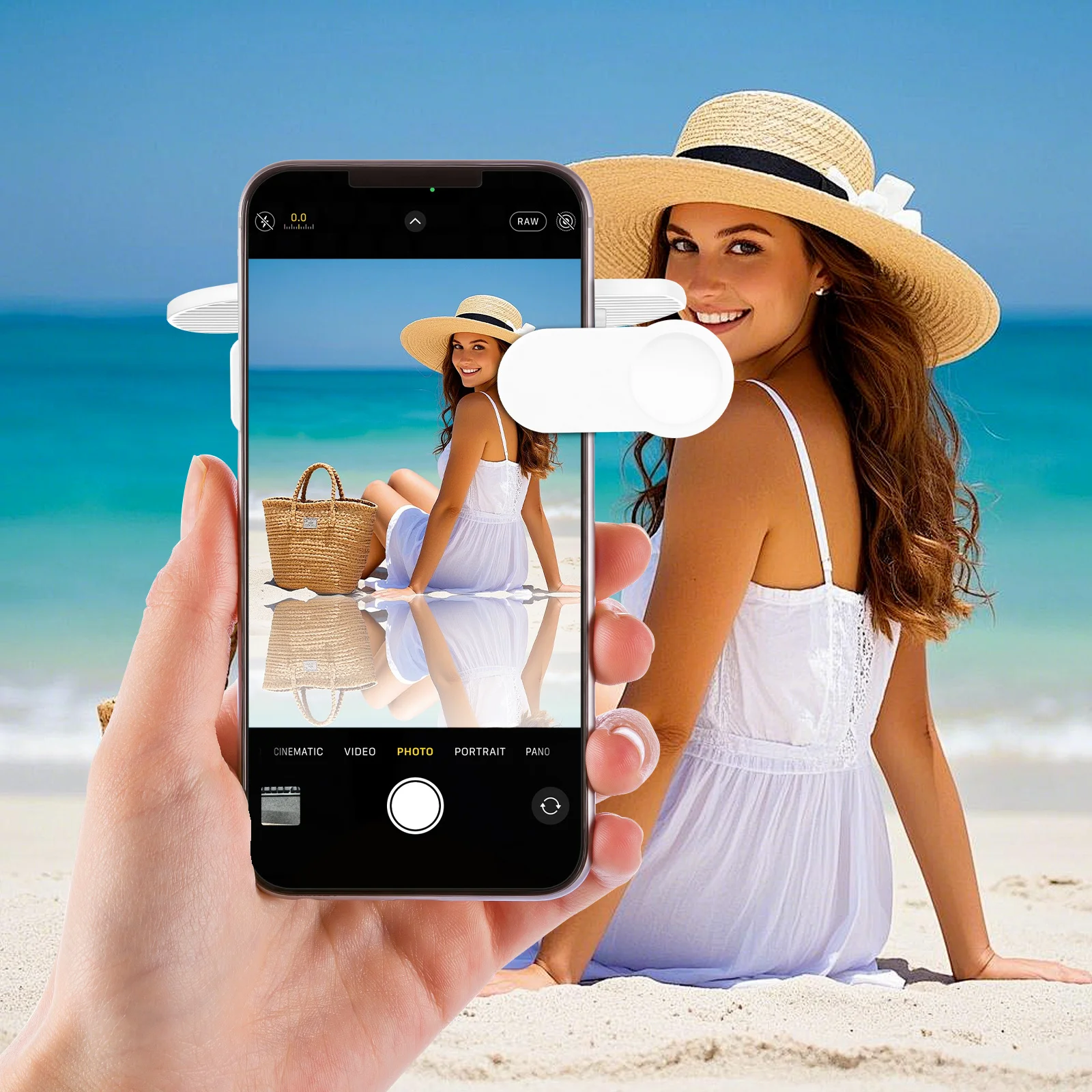 

2 pcs Phone Mirror Reflection Clip Adjustable Universal For Smartphone Camera Lightweight Vlog Selfie Video Streaming Accessory