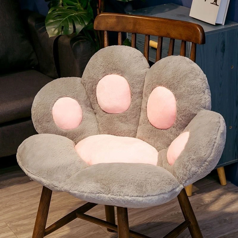 70 Kawaii Cat Paw Futon Seat Cushion Plush Toys Cute Soft Stuffed Floor Cushion Chair Sofa Butt Pad For Home Room Decoration