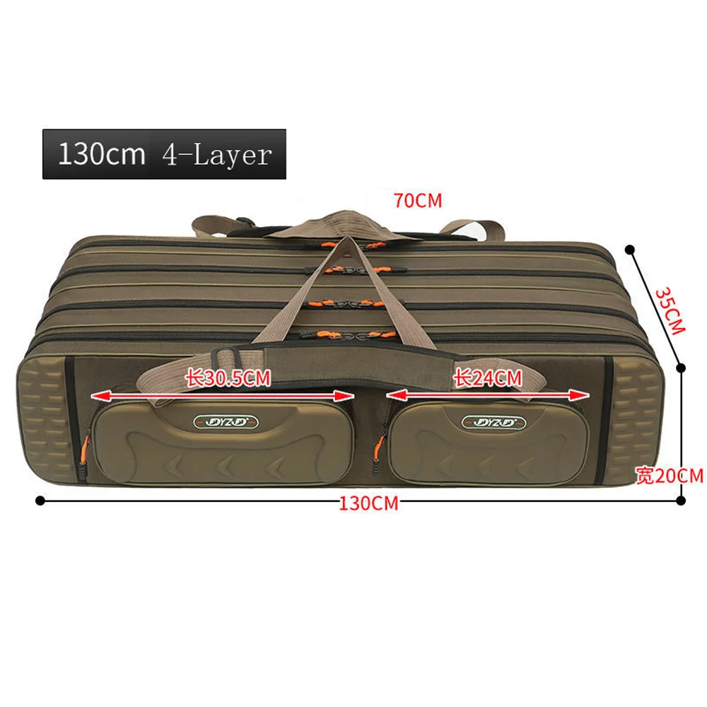 NONE Große Kapazität Angelrute Reel Köder Lagerung Tasche 80 cm-130 cm Dicke Oxford Taschen Angelrute Werkzeuge Lagerung tasche Pesca Tasche für Männer 6