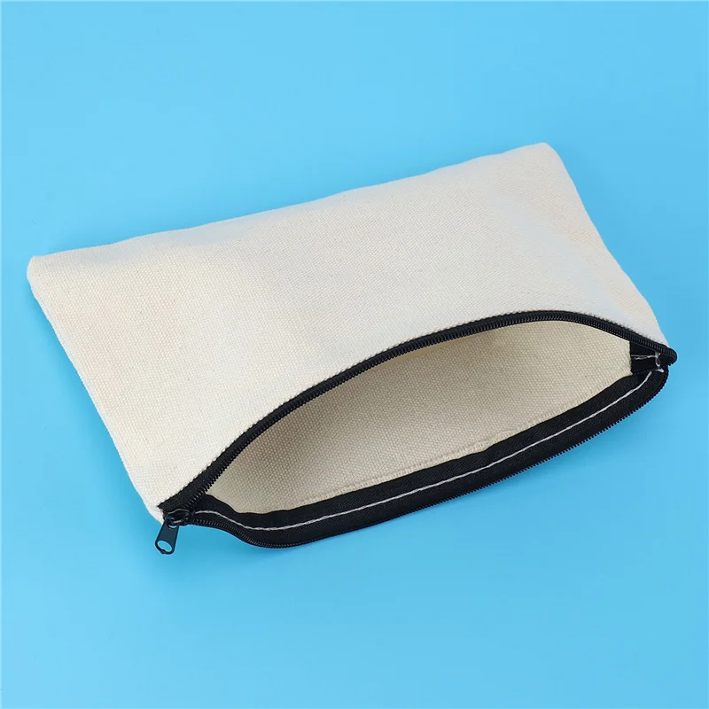 

120Pcs Canvas Zipper Bag Pencil Case Cosmetic Bag Blank Bag DIY Craft Bag Cosmetic Bag Cosmetic Bag DIY Craft School