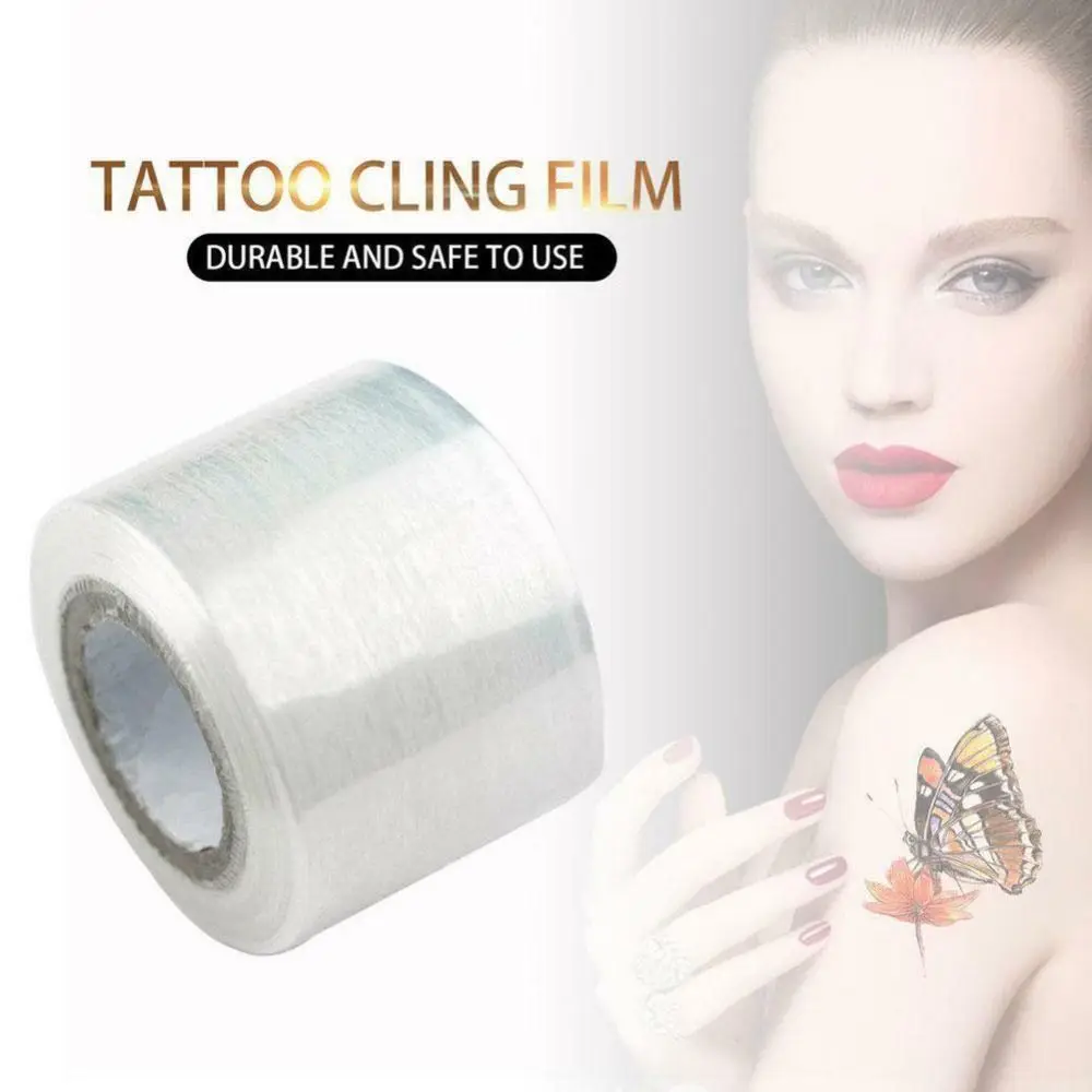 Eco-friendly Transparent Embroidery Cling Wrap Non-toxic Tattoo Makeup Cover Wrap Film Beauty Tattoo Supplies Brow