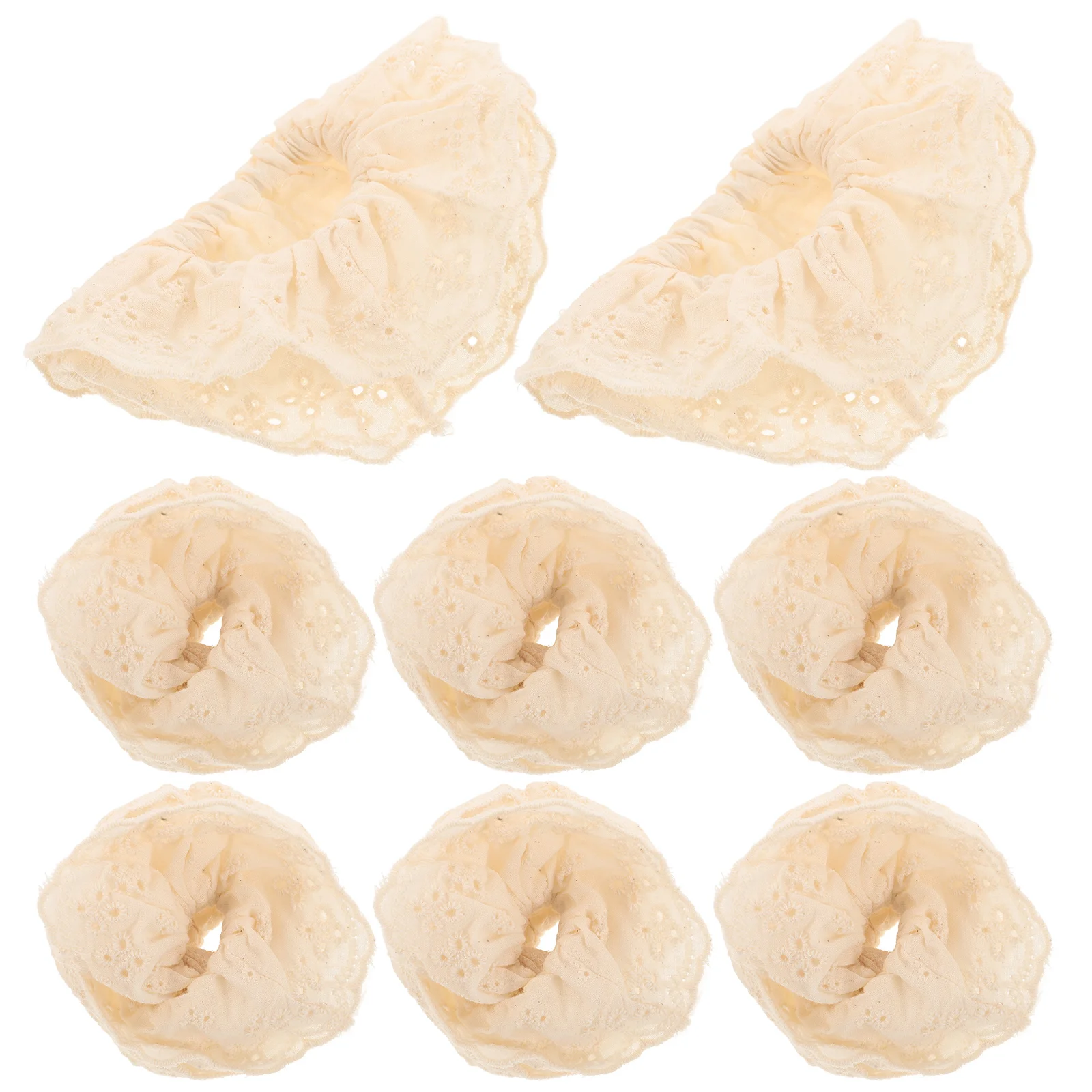 10 szt. Koronkowe gumki do włosów, gigantyczne scrunchies, bawełniane gumki dla kobiet, duże, bardzo duże, elastyczne