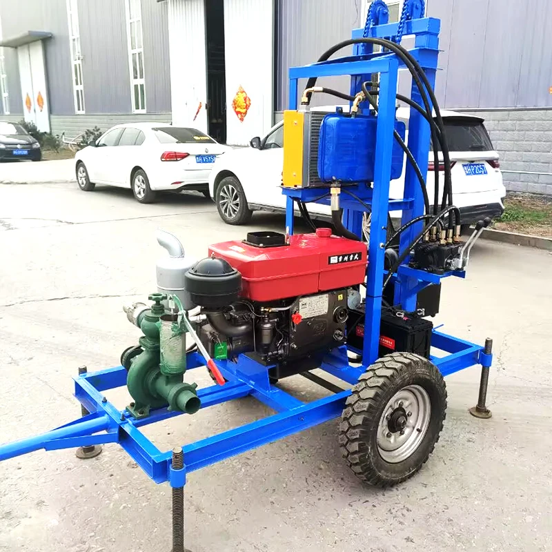

Customized Multi HP Water Well Drilling Rig Diesel Hydraulic Wheeled Crawler High Performance Drilling 100‑180m Borehole