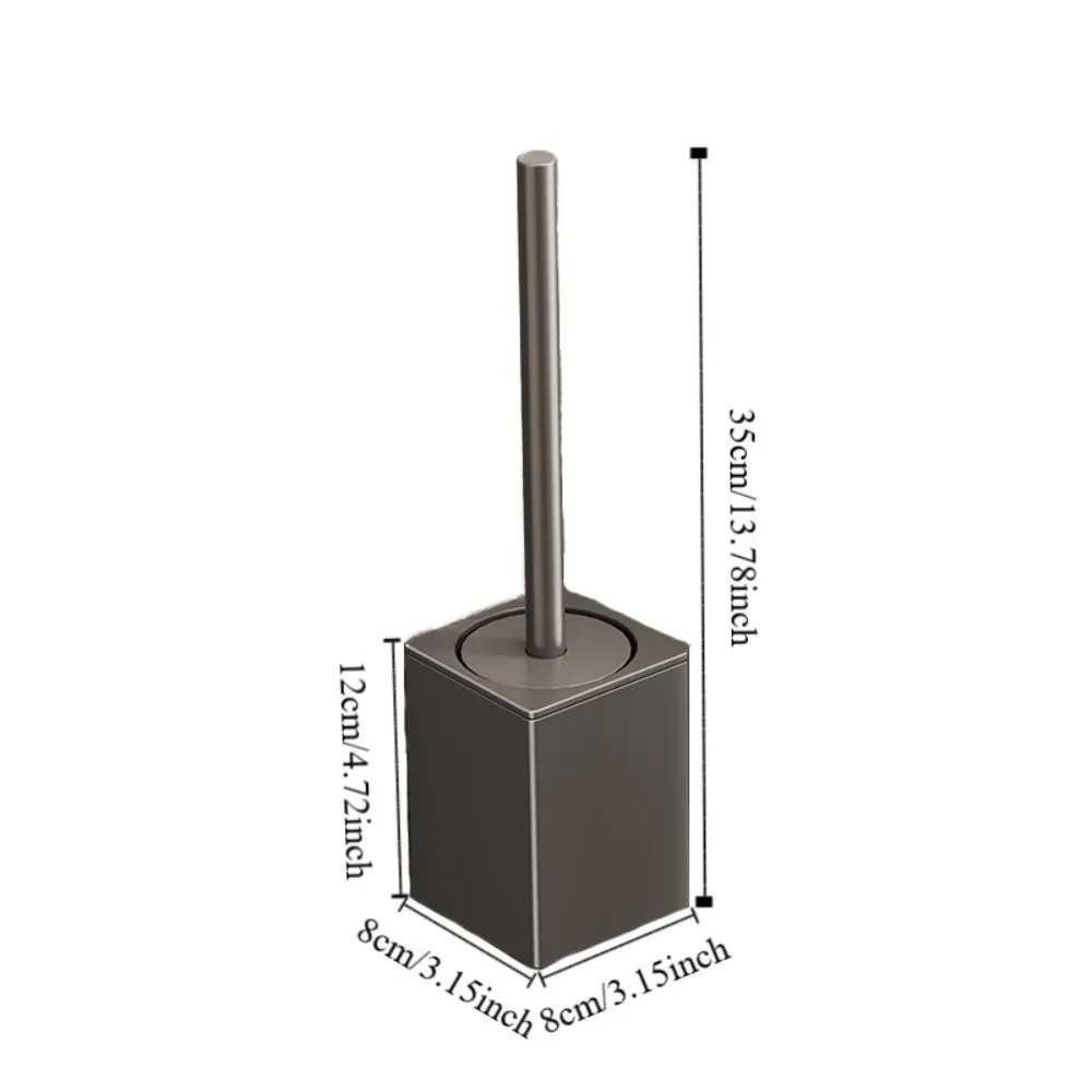 مجموعة فرشاة المرحاض ذات الغلاف المعدني، فرشاة تنظيف المرحاض المقاومة للصدأ المثبتة على الحائط بدون زاوية ميتة، تركيب مجاني للأظافر