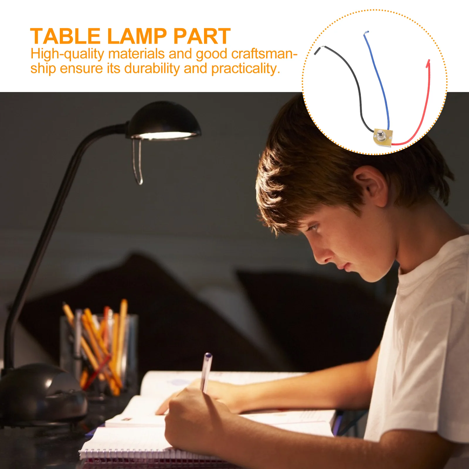 2 Pcs Rotary Lamp Desk Turn knob Three Sections LED Copper Plastic Easy Operate Compatible Ceiling Fans Versatile