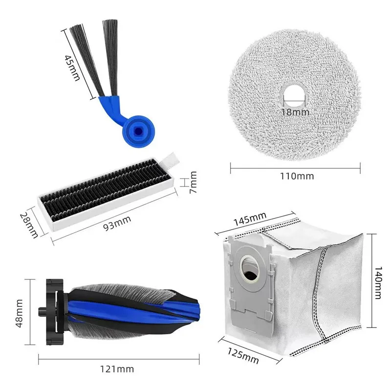 A set of spare parts compatible with Ecovacs Mini 2/Mini 2 pro vacuum cleaner