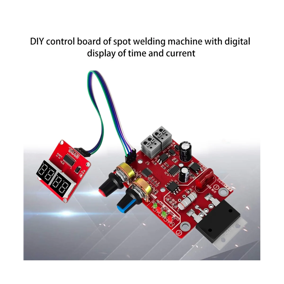 NY-D01 Spot Welding Machine Control Board Regulating Time and Current Digital Display DIY Control Board (40A)