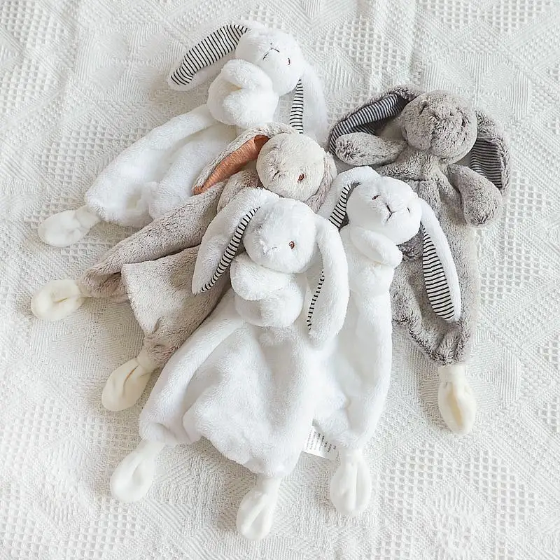 Baby Security Blanket Cartoon Bunny Rabbit Plush Toys Appease Towel Newborn Blankie