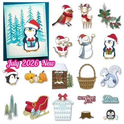 Benson Mouse Snowman Christmas Fresh Poinsettia Bundle Pumpkin Patch Metal Cutting Dies for DIY Handmade Scrapbook July 2026 New