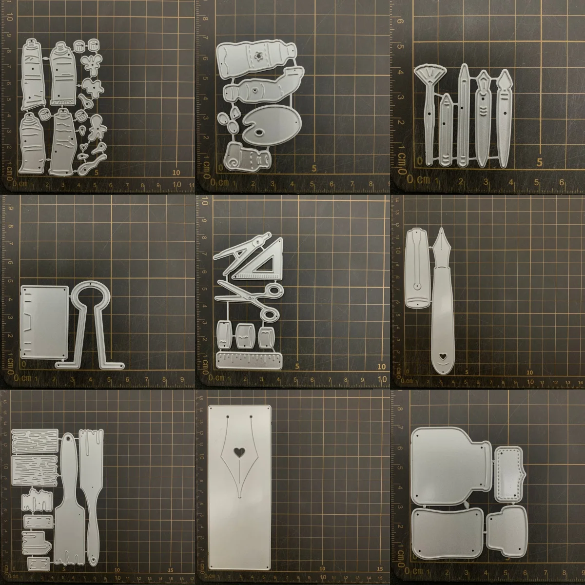 

10 kinds Pigments Brushes Metal Cutting Dies Stencils For DIY Scrapbooking Decorative Embossing Handcraft Die CutsTemplate