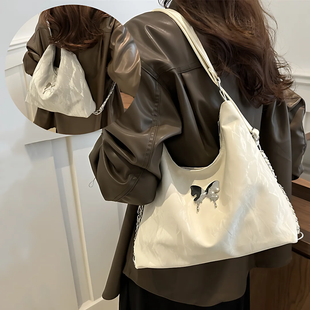 Tote Bag Shoulder Bag Female New Dual-use Large Capacity Commuter Bag Shoulder Bag Summer Versatile Chain Senior Sense Backpacks