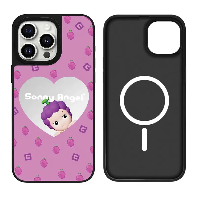 

Cute Baby Mirror Magnetic iPhone 11 12 13 14 15 Pro Max Mirror Surface MagSafe Case Cover Shell