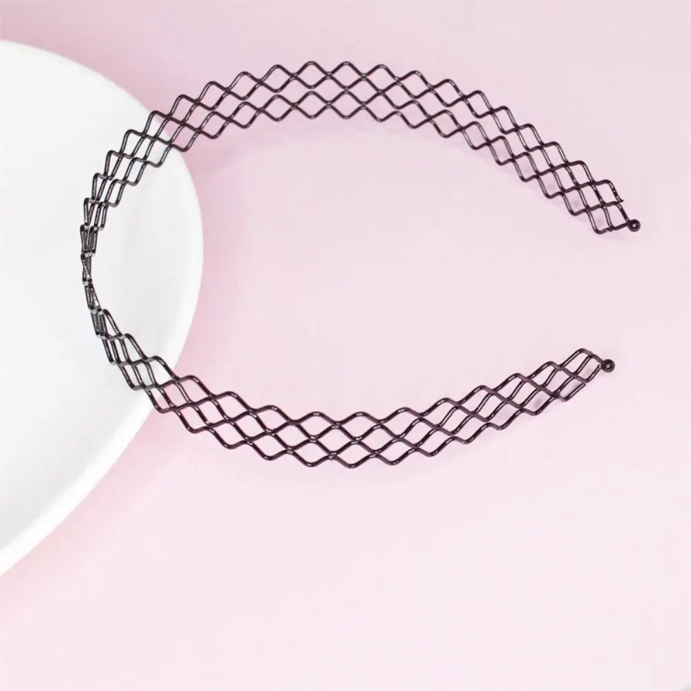 

Cross Wave Shape Headband Spring Shape Simple Thin Metal Hair Hoop Double Layer Korean Style Men Hair Bands Female/Girls