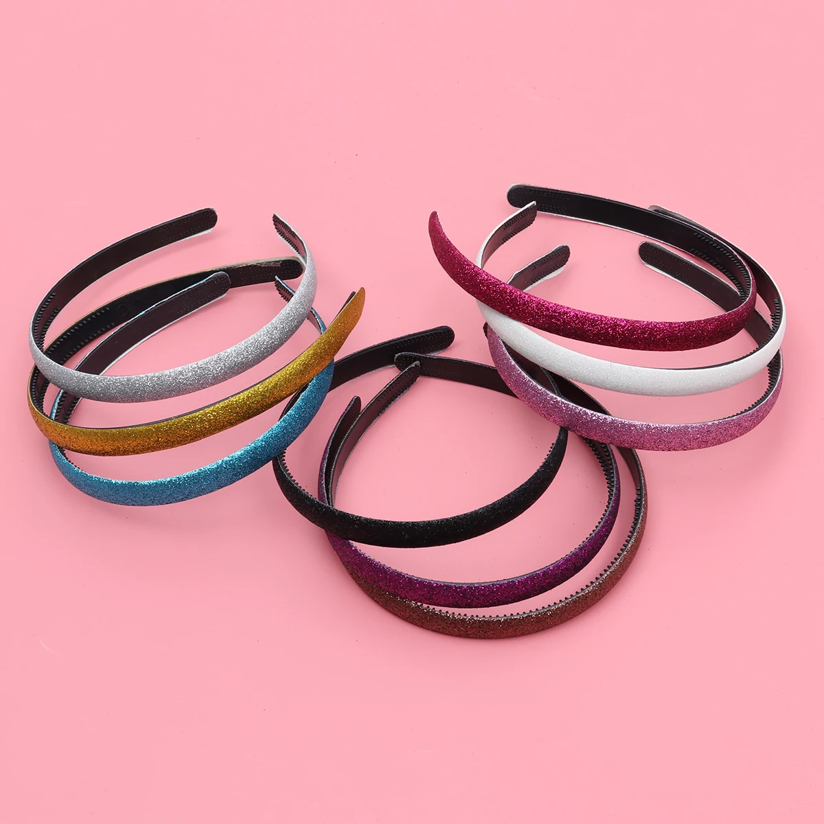 

10pcs Glitter Hair Hoop Shiny Headb s for Girls Women C y Color Keep Hairstyle Easy Match Clothes Hair Accessories