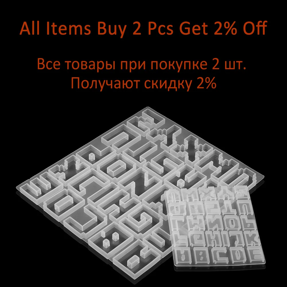 English Alphabet Epoxy Resin Molds Letter A to Z Clear UV Resin Silicone Pendant Casting Mold For DIY Jewelry Making Accessories