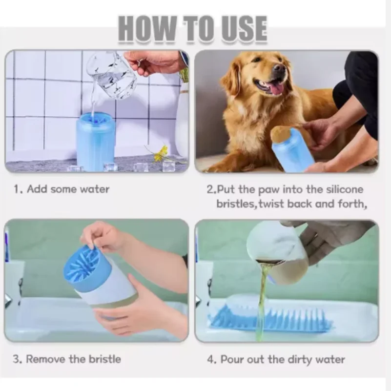 강아지 발 세척 컵 부드러운 실리콘 빗 휴대용 야외 애 - Dog Paw Cleaner 리뷰 및 가격