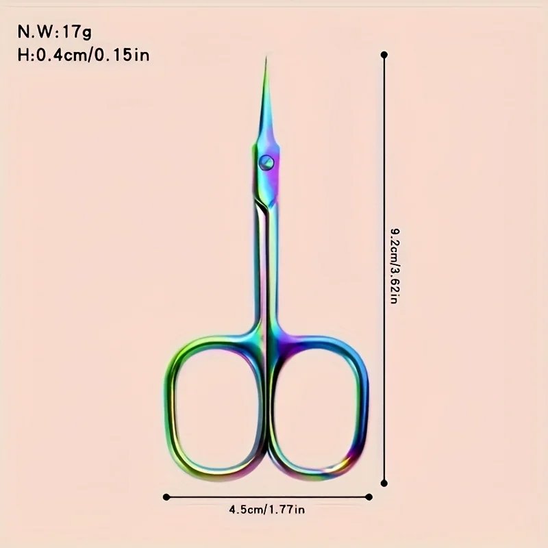 1/2 pcs Precision Stainless Steel Cuticle Scissors - Comfort Grip, Easy-to-Use Nail Care Tool for Home & Salon Use image 3