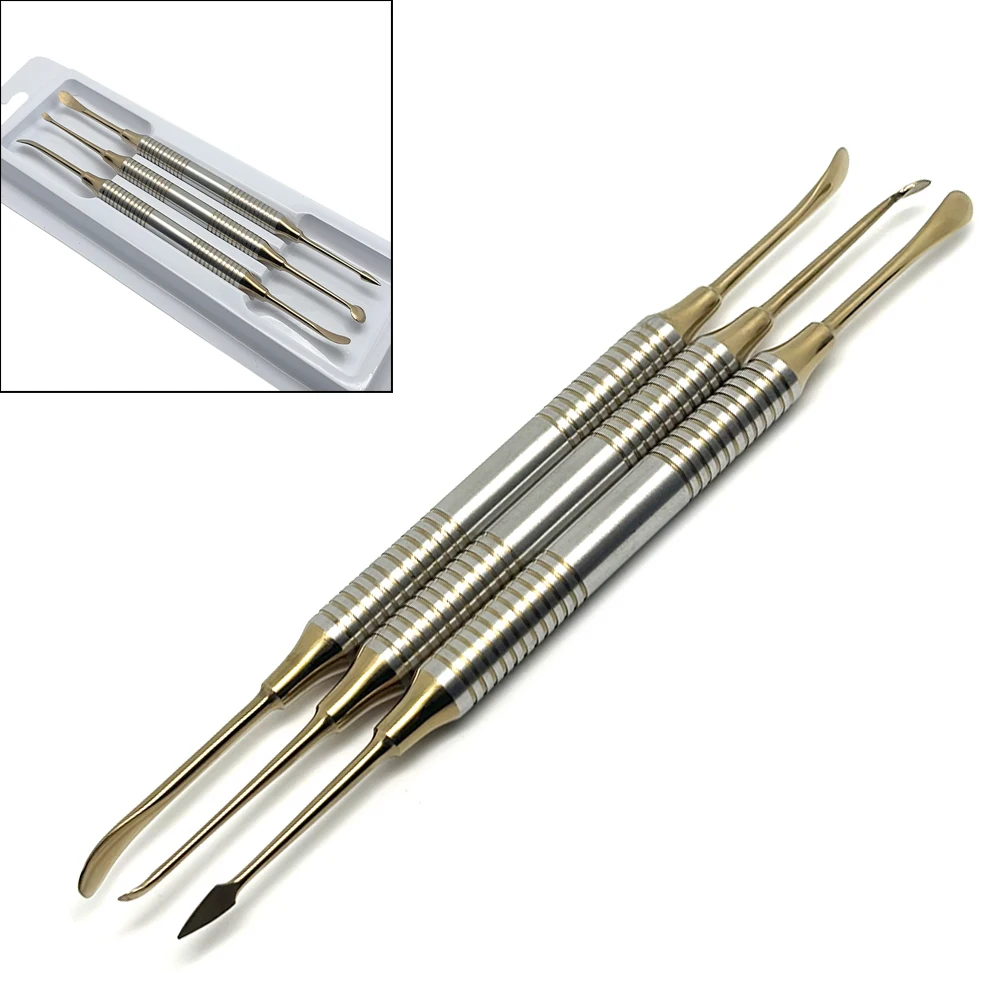 3Pcs/Kit Dental Implant Periosteal Elevator Titanium Retracting Separator Splitter Reflecting Tool Set