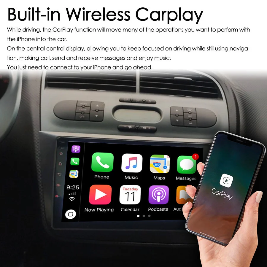 128GB ROM Android 12 Radio 2Din For Seat Altea 2004 2015 Toledo Navigation GPS Touch Screen Stereo Car Multimedia Video Player