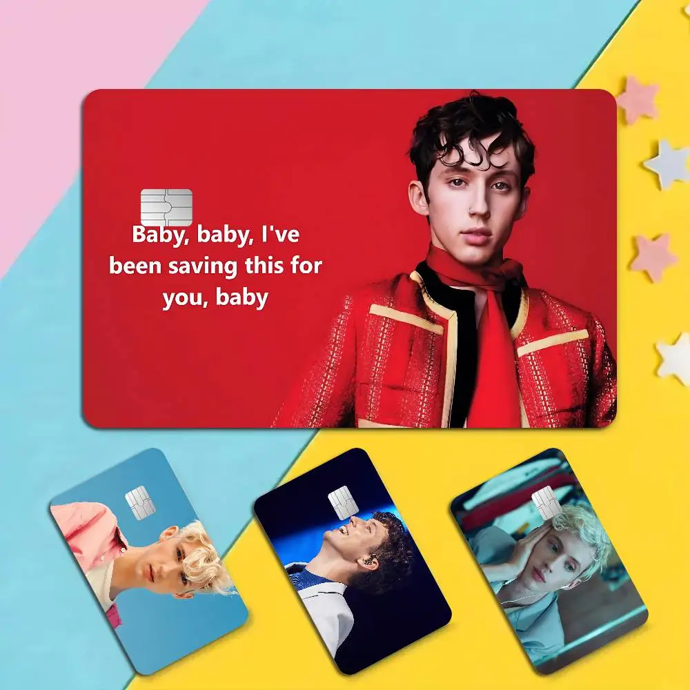 Singer T-Troye S-Sivan Anime Cartoon Sticker Film Skin for Credit Card Debit Bank Bus Card