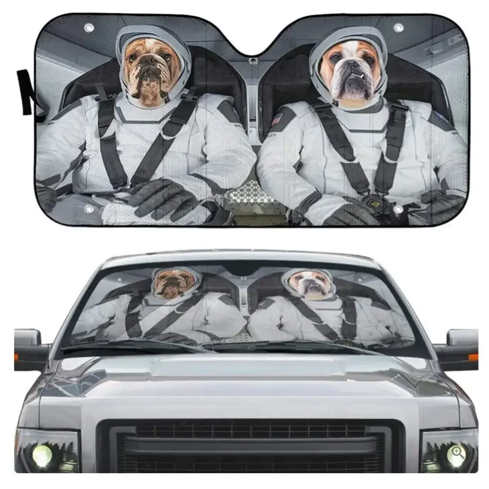 Bulldog Space Shuttle Fold-up Sunshade for Windshields Durable Car Accessories Car Windshield Sun Shade Gloss Sunshade