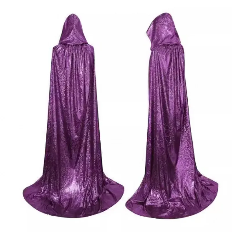 

Medieval Retro Snake Skin Long Coat Hooded Cloak Bright Surface Halloween Role-playing Costume Women's Traditional Chinese Cl...